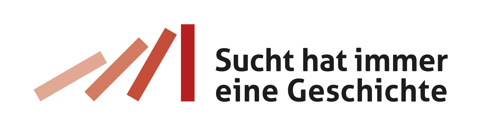 Logo Landeskampagne "Sucht hat immer eine Geschichte"